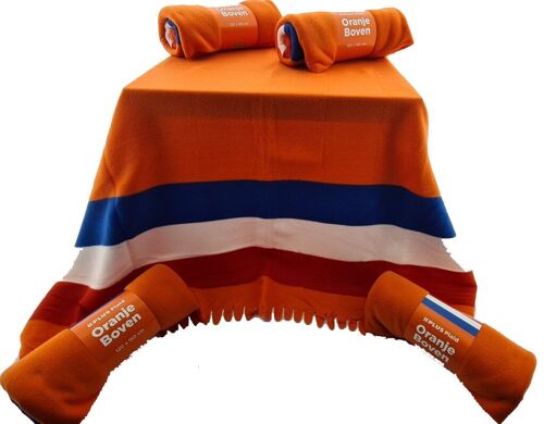 Orange Dutch flag fleece plaids 150*120CM