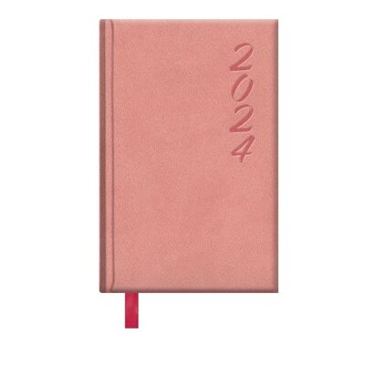 Dohe – Agenda 2024 – Wochenansicht – Taschenformat: 8,5 x 13 cm – 128 Seiten – genähte Bindung – Hardcover – rosa Farbe – Modell Brasilia