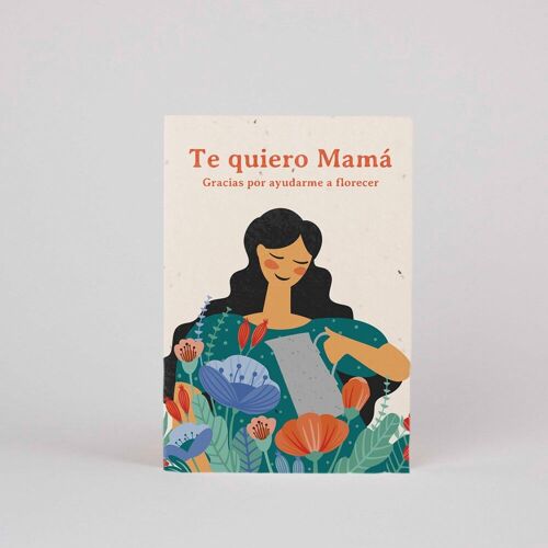 Postales plantables: “Te quiero mamá” (Mix de flores)