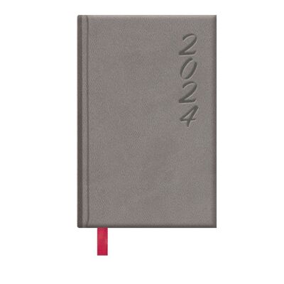 Dohe – Agenda 2024 – Wochenansicht – Taschenformat: 8,5 x 13 cm – 128 Seiten – genähte Bindung – Hardcover – graue Farbe – Modell Brasilia