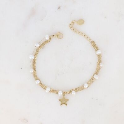 Judith multi-row bracelet - freshwater pearl