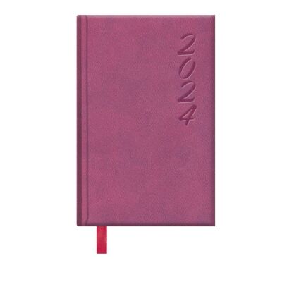 Dohe - Agenda 2024 - Week View - Pocket Size: 8.5x13 cm - 128 pages - Sewn binding - Hardcover - Bougainvillea Color - Brasilia Model