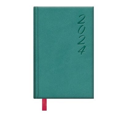Dohe - Agenda 2024 - Week View - Pocket Size: 8.5x13 cm - 128 pages - Sewn binding - Hardcover - Green Color - Brasilia Model