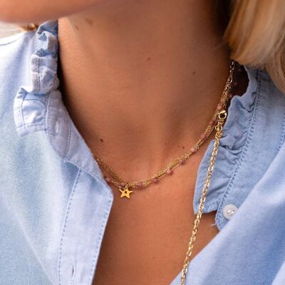 Collier multi-rangs Judith - pierres naturelles