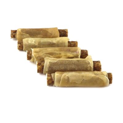 DOGBOSS 100% natural filled chewing rolls, beef skin with pheasant, set of 5 in 13 cm (5x50g=250g) or 17 cm (5x75g=375g)