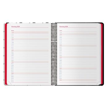 Dohe - Agenda 2024 - Page Jour - Format : 15x21 cm (A5) - 336 pages - Reliure spirale - Couverture rigide - Betty Boop 3