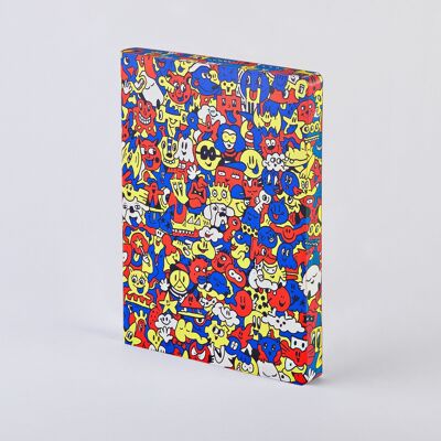 Pride Parade by Jan Paul Müller - Graphic L | Notebook A5+ | Dotted Journal | 3.5mm dot grid | 256 numbered pages | 120g premium paper | recycled leather | sustainably produced in Germany