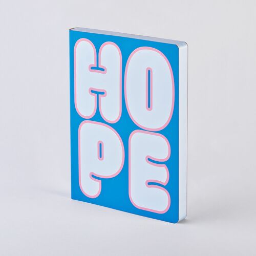 Hope- Graphic L | Notizbuch A5+ | Dotted Journal | 3,5mm Punktraster | 256 nummerierte Seiten | 120g Premium-Papier | recyceltes Leder | nachhaltig produziert in Deutschland