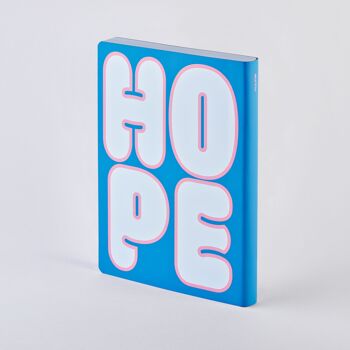 Hope-Graphique L | Carnet A5+ | Journal pointillé | Grille de points de 3,5 mm | 256 pages numérotées | Papier premium 120g | cuir recyclé | produit de manière durable en Allemagne 2