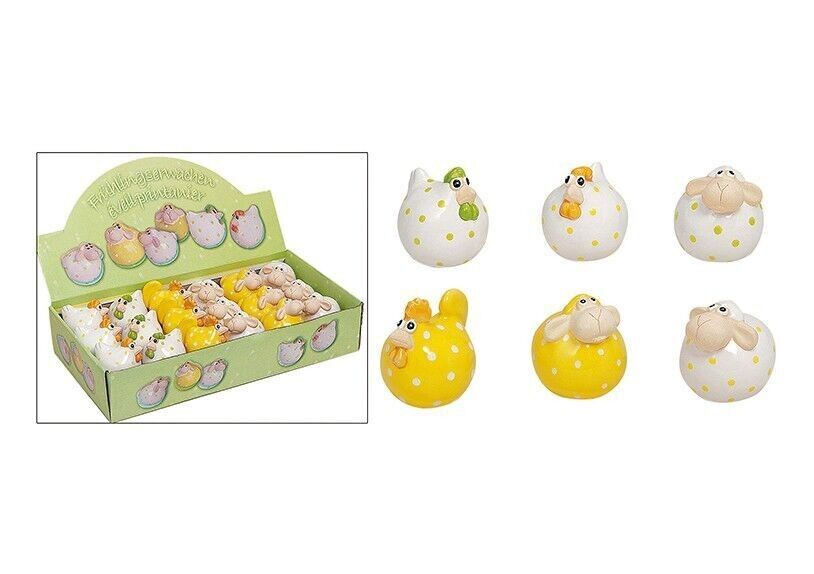 Pecora/pollo con pois in ceramica