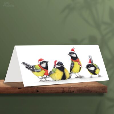 Great Tit Christmas Card, Christmas Cards, Animal Cards, Cute Greeting Cards, Bird Card, Christmas Cards, Holiday Cards