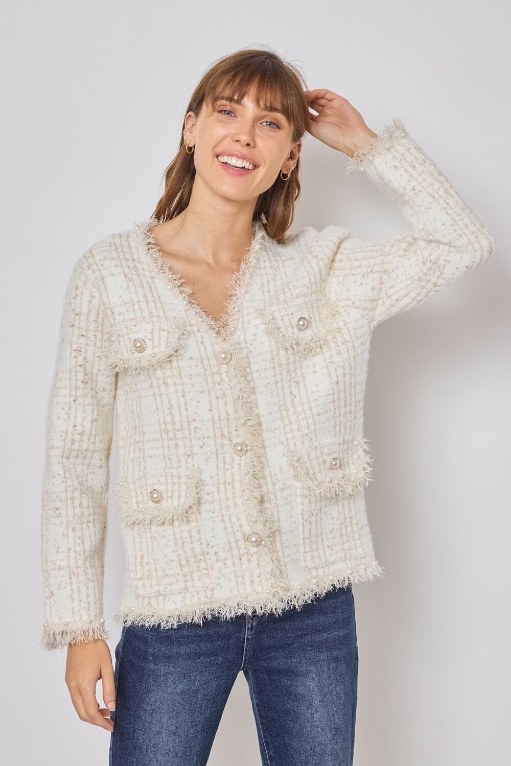 Cardigan a maniche lunghe-FM525
