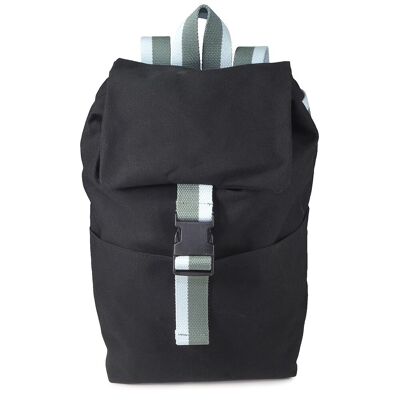 BRUSSELS 71 Cycling Backpack Black Cotton Canvas