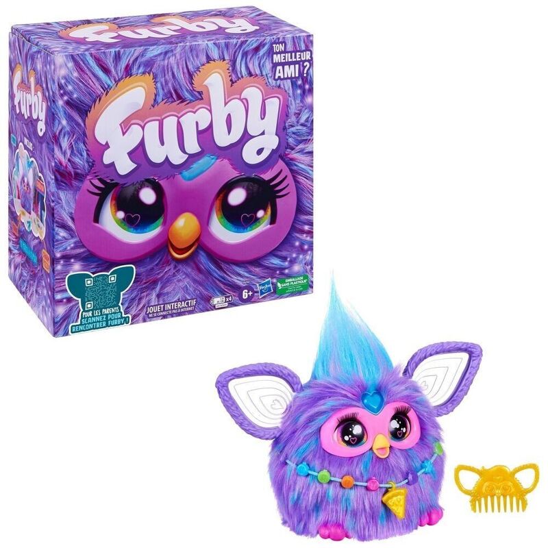 Peluche Interactivo Furby De Hasbro - Versión En Inglés, 6 Pulgadas, Color Coral, Ideal Para Niños Mayores De 6 Años