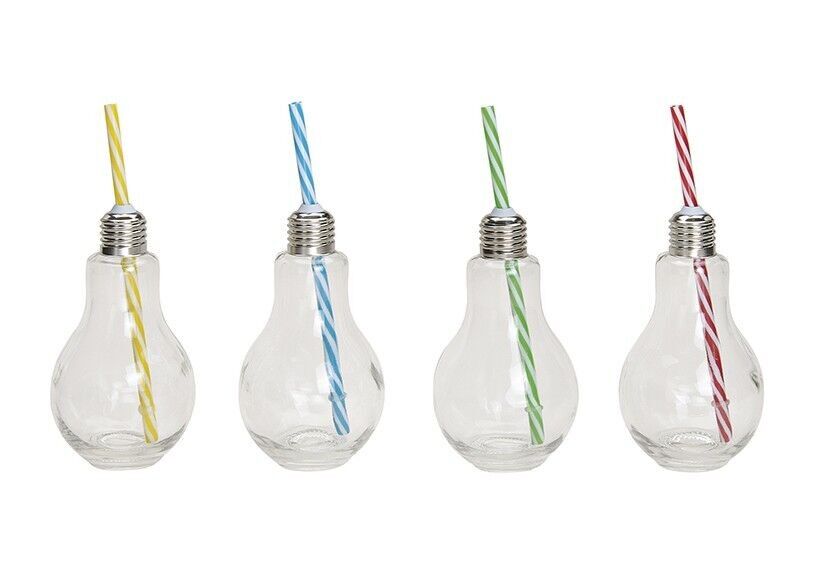 Lampadina bicchiere con cannuccia