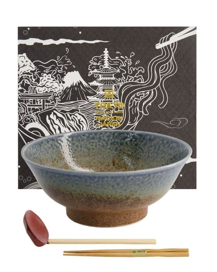 Gift box: ramen bowl + soup spoon - Sunachi Ainagashi