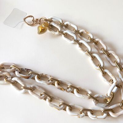 Golden Marble Phone Strap