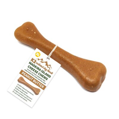 K2 Natural Dog Treats Madeira Island Masticable Queso Mantequilla De Maní Extra Grande 127g
