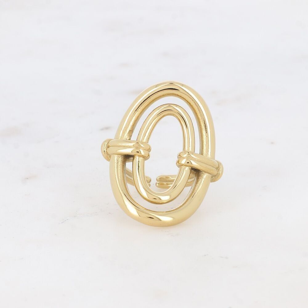 Ayna ring - double openwork oval ring