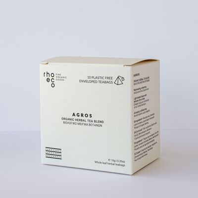 Agros - Compostable Pyramid Teabags - Organic Herbal Tea Blend