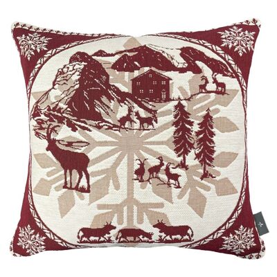 Winter woven cushion cover