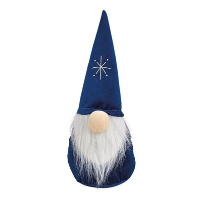 Gnome made of textile blue (W / H / D) 13x30x13cm