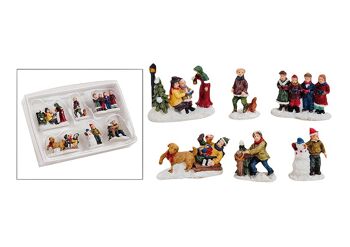 Ensemble de figurines de Noël miniatures en poly