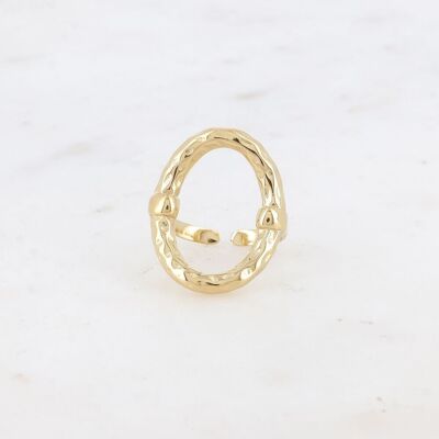 Olimpe ring - hammered oval ring