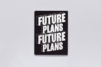 Plans futurs - Graphique L | Carnet A5+ | Journal pointillé | Grille de points de 3,5 mm | 256 pages numérotées | Papier premium 120g | cuir recyclé noir | produit de manière durable en Allemagne 9