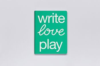 Write Love Play - Graphique L | Carnet A5+ | Journal pointillé | Grille de points de 3,5 mm | 256 pages numérotées | Papier premium 120g | cuir recyclé | produit de manière durable en Allemagne 9