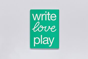 Write Love Play - Graphique L | Carnet A5+ | Journal pointillé | Grille de points de 3,5 mm | 256 pages numérotées | Papier premium 120g | cuir recyclé | produit de manière durable en Allemagne 10