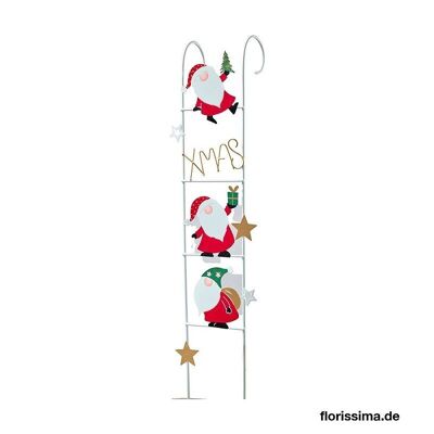 Dekorativer Weihnachtsleiterpick aus Metall 50 x 12 cm - Weihnachtsdekoration