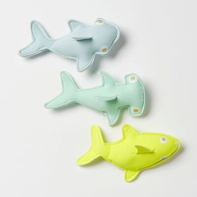 Salty the Shark Dive Buddies Aqua Neón Amarillo Juego de 3