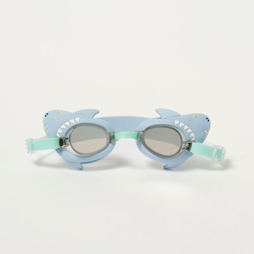 Salty the Shark Mini Swim Goggles Aqua