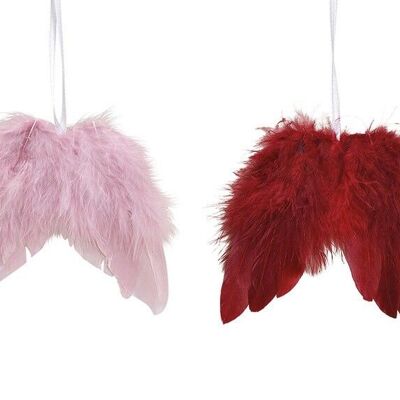 Hanger wing made of feather Bordeaux