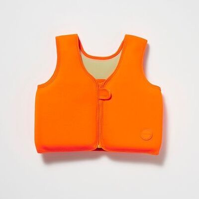 Gilet de bain 3-6 EU Sonny la créature marine orange fluo