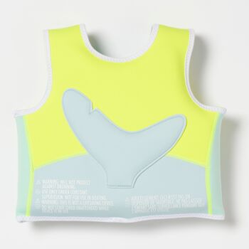 Salty the Shark Gilet de Bain 2-3 Aqua Jaune Fluo 3