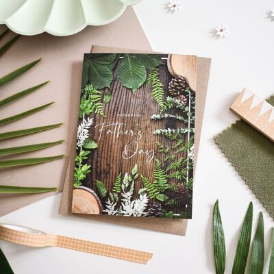 Happy Father's Day Botanical Foiled Greeting Card