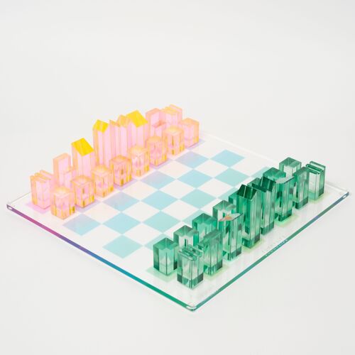 Lucite Chess & Checkers Ombre