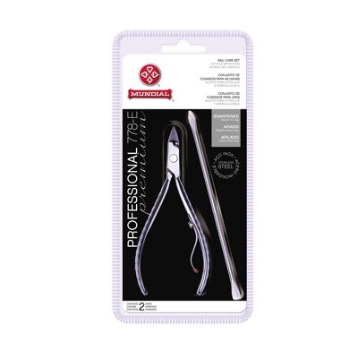 778-E	MUNDIAL STAINLESS STEEL CUTICLE NIPPER WITH 2 IN 1 CUTICLE PUSHER AND NAIL CLEANER
