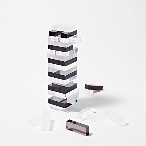 Lucite Jumbling Tower Limited Edition Whiskey Noir