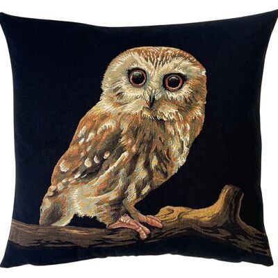 housse de coussin hibou des forêts