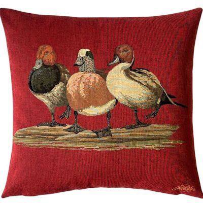 Housse de coussin rangée de canards I