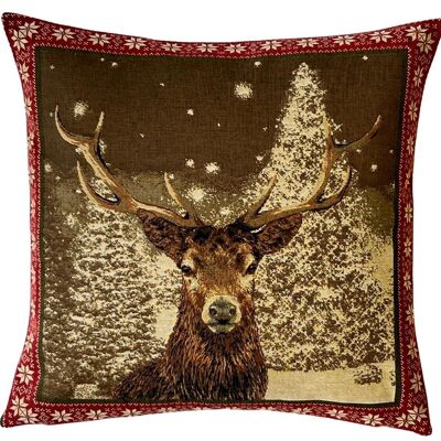 Housse de coussin Cerf de Noël