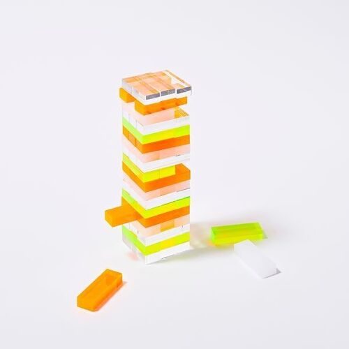 Mini Lucite Jumbling Tower Limited Edition Neon