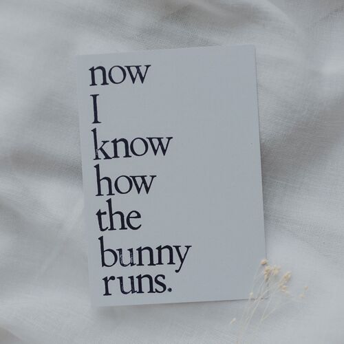 Gestempelte Postkarte "bunny runs"