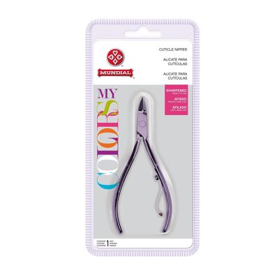 577-CL	MUNDIAL NICKEL PLATED CARBON STEEL CUTICLE NIPPER - COLORS (MIXED COLORS)