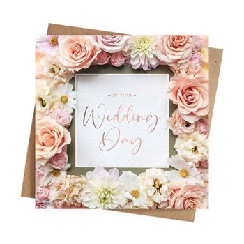 Carte de vœux florale déjouée le jour du mariage 3