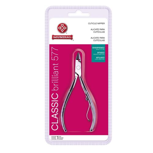 577	MUNDIAL NICKEL PLATED CARBON STEEL CUTICLE NIPPER