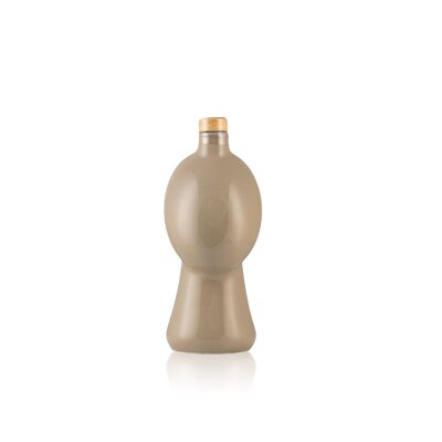 Single-color dove gray ceramic jar with Cirulli Extra Virgin Olive Oil 500ml - Gift Idea -
